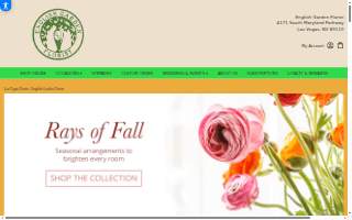 English Garden Florist website