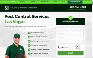 Enviro Guard Pest Control website
