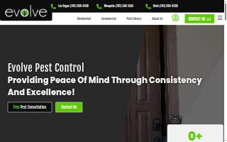 Evolve Pest Control of Las Vegas website