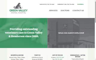 Green Valley Animal Hospital website
