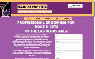 Hair Of The Dog Grooming Salon website