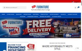 Half Price Furniture Las Vegas website