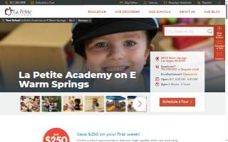 La Petite Academy on E Warm Springs website