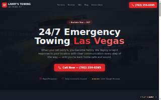 Larry's Towing website