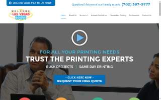 Las Vegas Printing Experts website