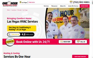 One Hour Air Conditioning & Heating of Las Vegas website