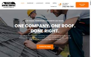 One Roofing Company website