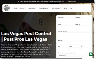 Pest Pros Las Vegas website