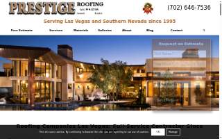 Prestige Roofing website