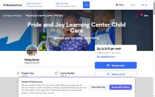 Pride and Joy Learning Center/Childcare website