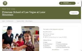 Primrose School of Las Vegas at Lone Mountain website