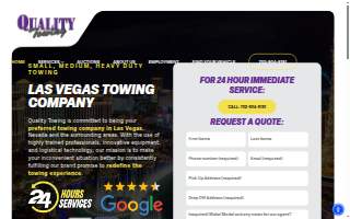 Quality Towing website