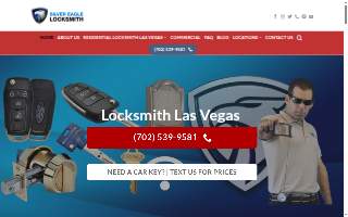 Silver Eagle Locksmith of Las Vegas website