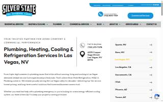 Silver State Refrigeration, HVAC & Plumbing website