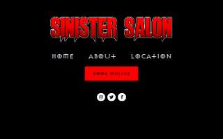 Sinister Salon website
