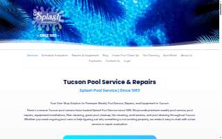 Splash Pool Service and Repair website