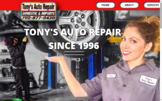 Tony's Auto Repair website