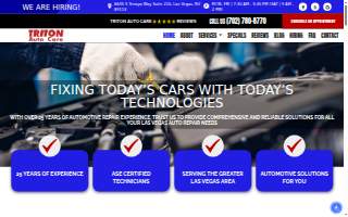 Triton Auto Care website