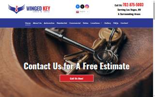 Winged Key Lock & Safe website