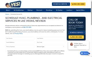 YES! Air Conditioning, Heating, Plumbing & Electric website