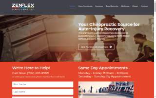 ZenFlex Auto Accident Treatment Center - Travis Hites D.C. website
