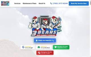 3 Bears Air Conditioning website