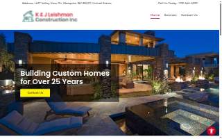 K & J Leishman Construction website