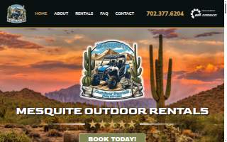 Mesquite Outdoor Rentals website