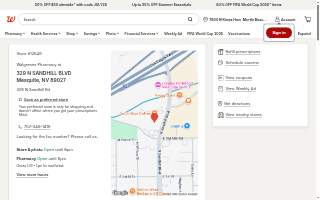 Walgreens Pharmacy website