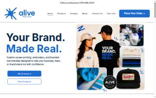 Alive Print Shop website