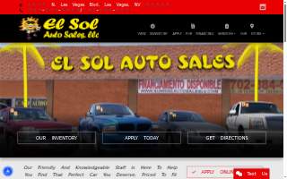 El Sol Auto Sale website