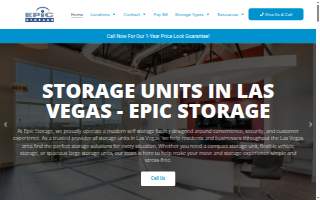 Epic Storage of North Las Vegas website