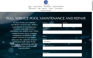 Saya Pools website