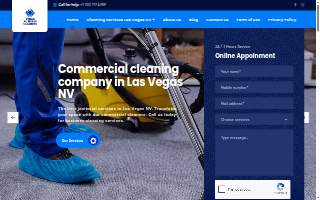 Vegas Business Cleaners website