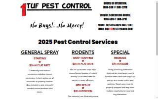 1TUF Pest Control website