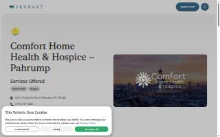 Comfort Home Health & Hospice website