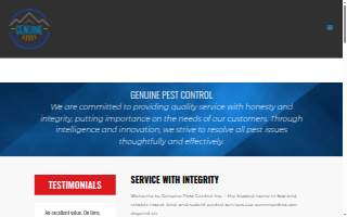 Genuine Pest Control website