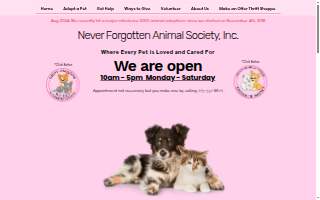 Never Forgotten Animal Society, Inc. website