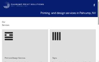 Pahrump Print Solutions website