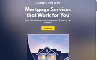 Harmony Home Loans website