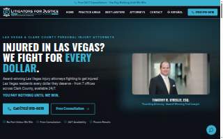 Litigators for Justice Car Accident Personal Injury Attorneys website