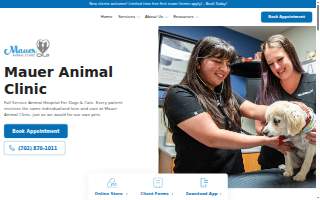 Mauer Animal Clinic website