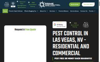 Prime Pest Control Las Vegas of Paradise website