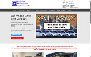 Safeway Driving School website
