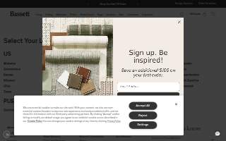 Bassett Furniture of Reno website