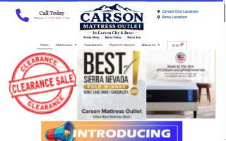 Carson Mattress Outlet website