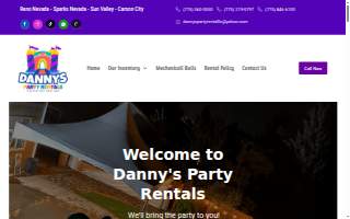 Dannys Party Rental LLC website