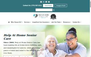 Help at Home Senior Care Nevada website