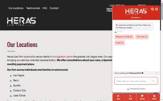 Heras Law Firm website