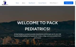 Pack Pediatrics of Reno website